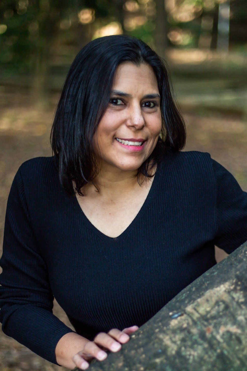 A editora de conteúdo Cíntia Duque, do @eunoteatro, uma dos 12 comunicadores da Mostra Aldir Blanc na SP Escola de Teatro - Foto: Edson Lopes Jr.