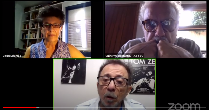 Abertura do semestre com o cantor Tom Zé, com Marici Salomão e Guilherme Bonfanti