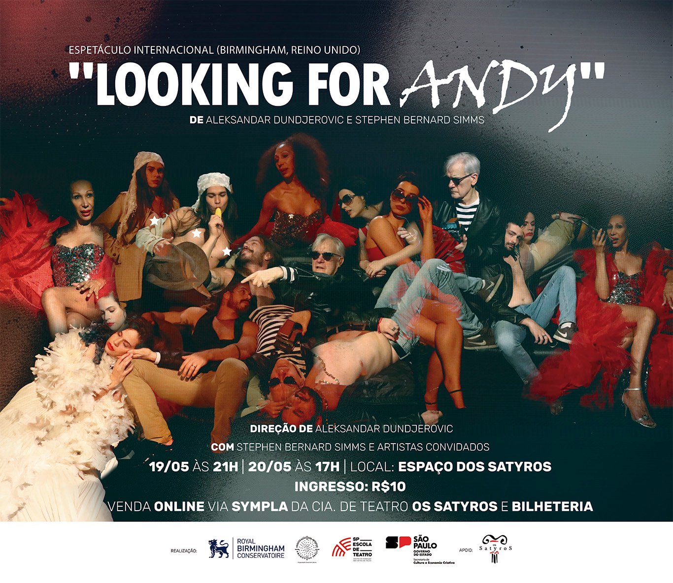 Cartaz de divulgação da peça Looking for Andy