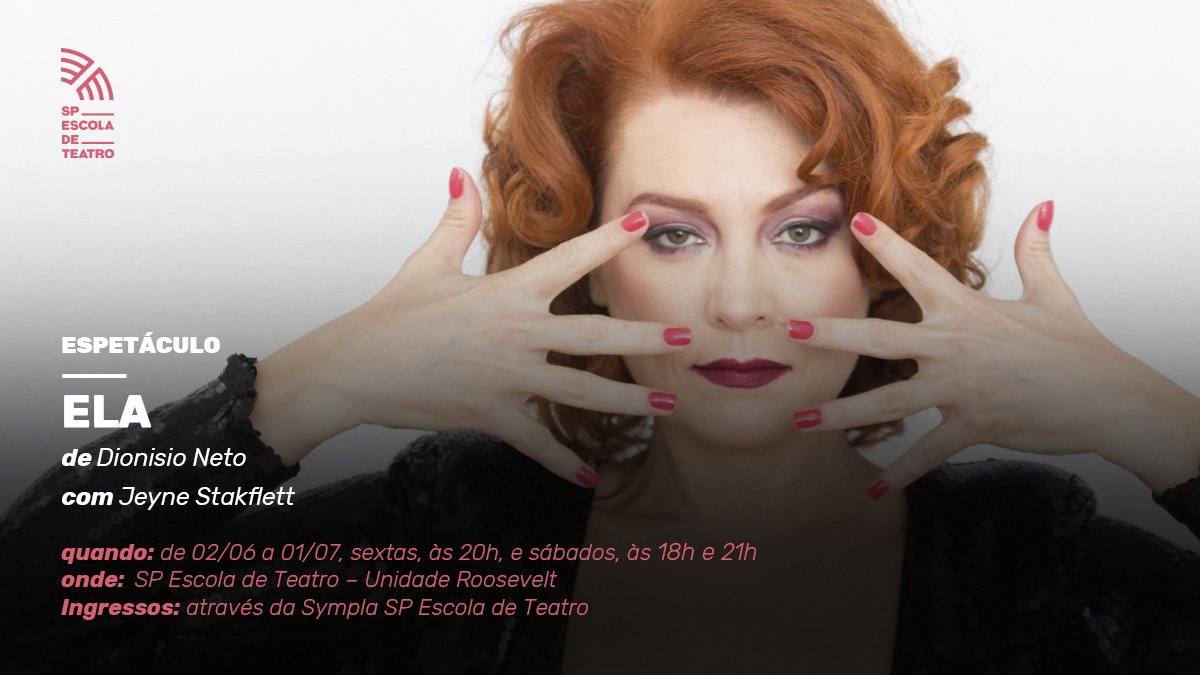 Cartaz de divulgação do monólogo ELA