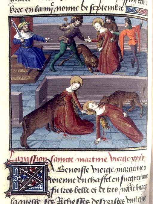 Martírio de São Marcienne, miniatura do século XV