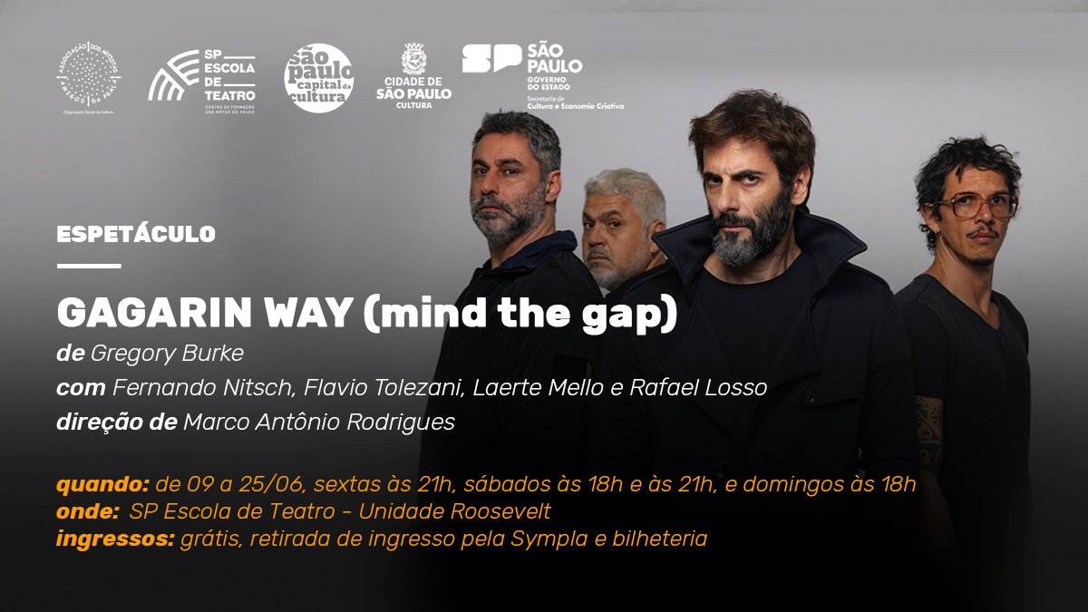 Cartaz de divulgação da peça Gagarin Way