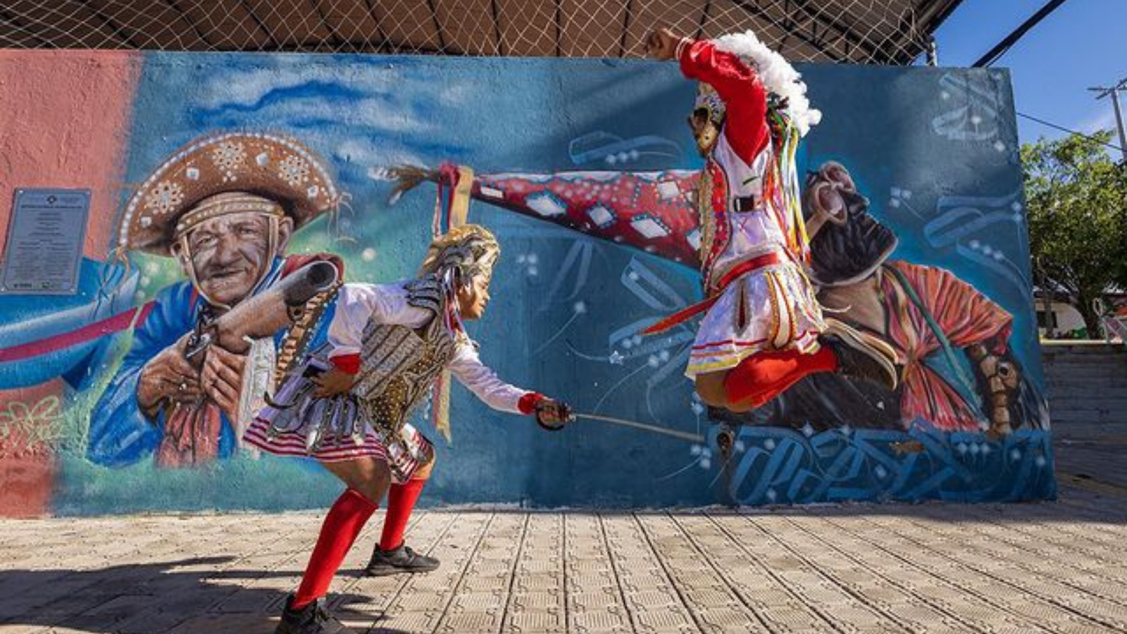 Fotografia colorida do Reisado do Congo