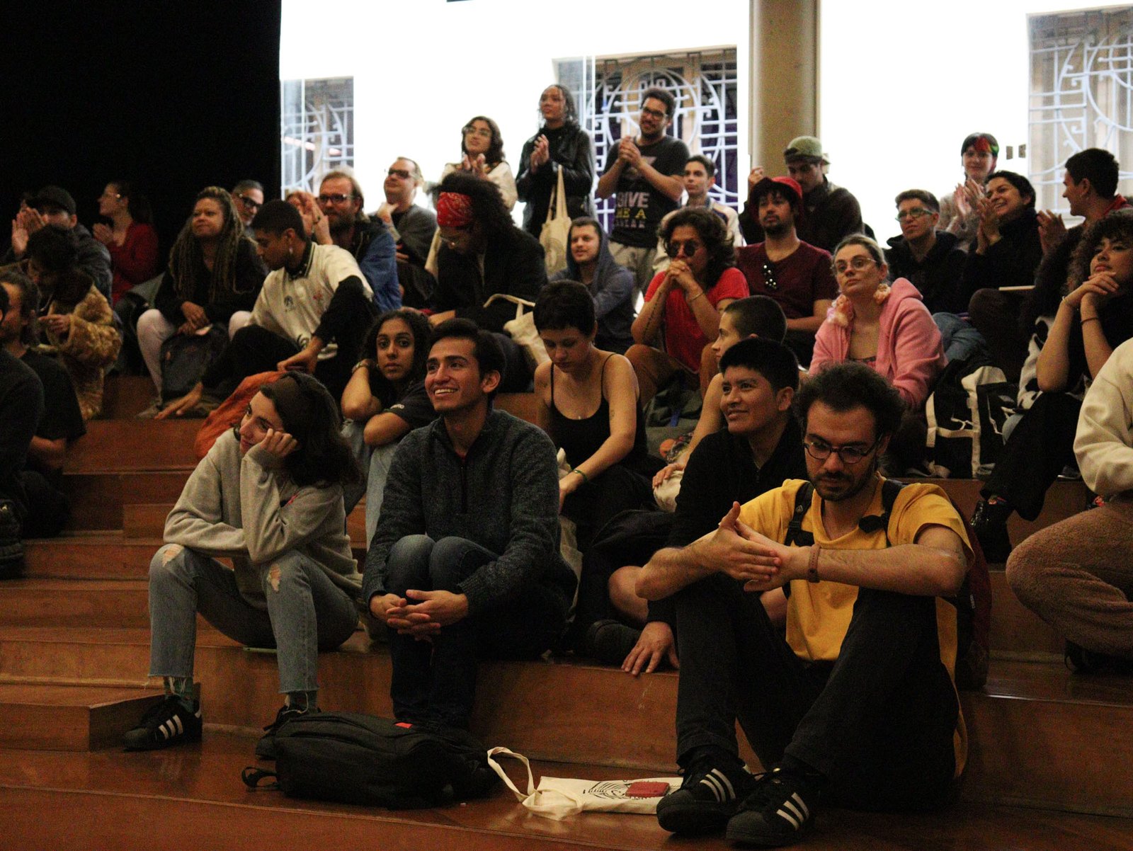 Presentes na posse do Grêmio Estudantil Zezé Motta (14/08/2023), na unidade Brás da SP Escola de Teatro.