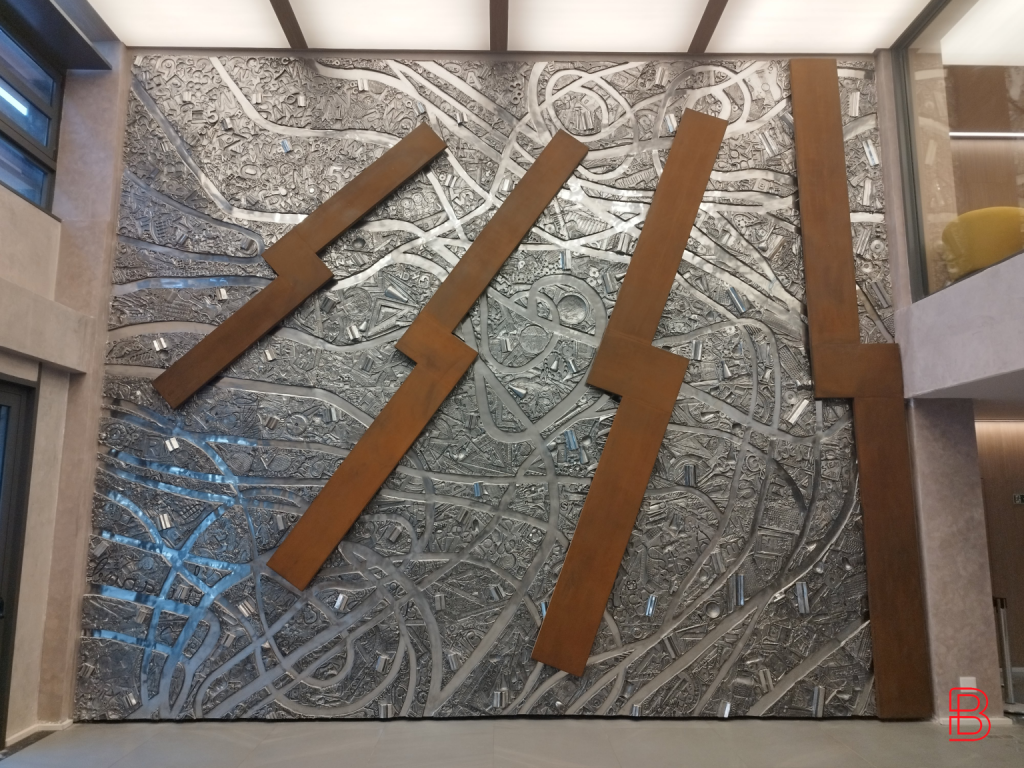 Obra "Propulsão", de Maria Bonomi: artista plástica é conselheira da ADAAP e fez nova obra para o Colégio Bandeirantes, em São Paulo.