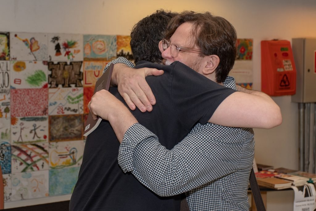 Lançamento do livro “A queda ontológica do androide místico”, de Marcio Aquiles, na unidade Roosevelt da SP Escola de Teatro. (6/3/24). | Foto: Rodrigo Reis