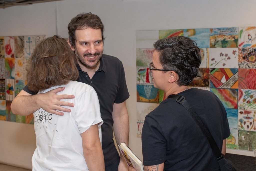 Lançamento do livro “A queda ontológica do androide místico”, de Marcio Aquiles, na unidade Roosevelt da SP Escola de Teatro. (6/3/24). | Foto: Rodrigo Reis