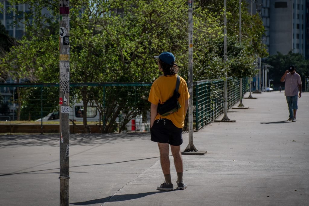 Audiotour, atividade dos estudantes de Sonoplastia da SP Escola de Teatro, com Tâmara David e Sandra X. (22/6/2024). | Foto: Rodrigo Reis