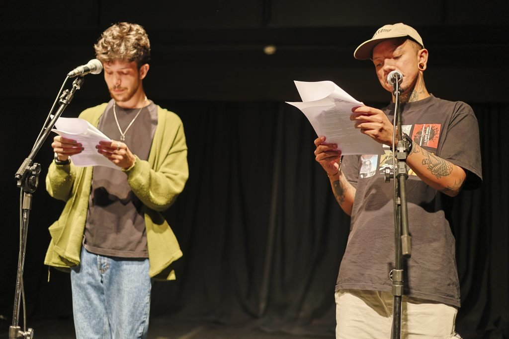 Segundo dia do Cena Única 2024, com os estudantes da Dramaturgia da SP Escola de Teatro, na Unidade Roosevelt. (14/6/2024). | Foto: Clara Silva.