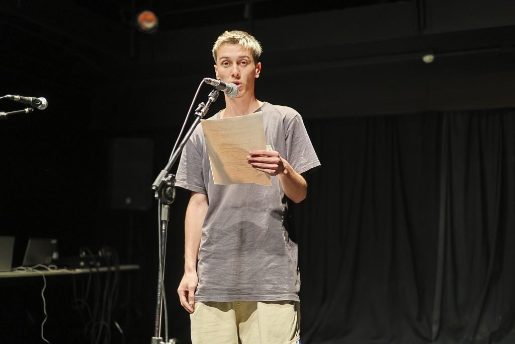 Segundo dia do Cena Única 2024, com os estudantes da Dramaturgia da SP Escola de Teatro, na Unidade Roosevelt. (14/6/2024). | Foto: Clara Silva.