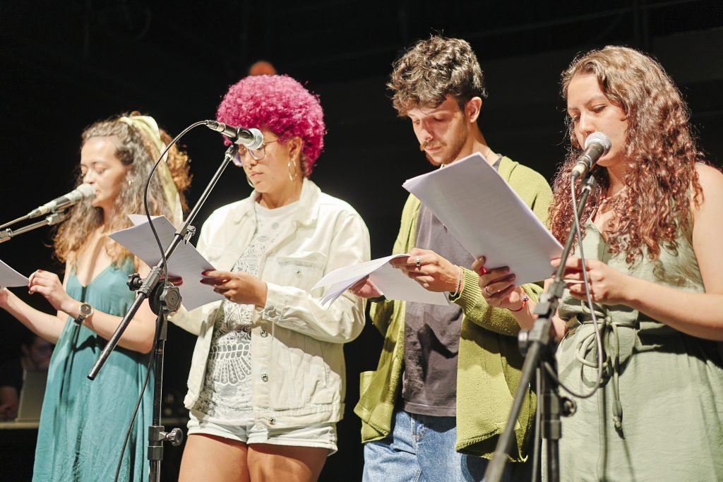 Segundo dia do Cena Única 2024, com os estudantes da Dramaturgia da SP Escola de Teatro, na Unidade Roosevelt. (14/6/2024). | Foto: Clara Silva.