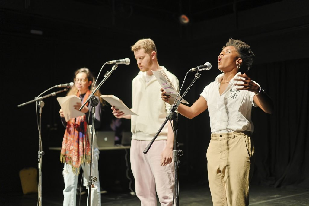 Segundo dia do Cena Única 2024, com os estudantes da Dramaturgia da SP Escola de Teatro, na Unidade Roosevelt. (14/6/2024). | Foto: Clara Silva.