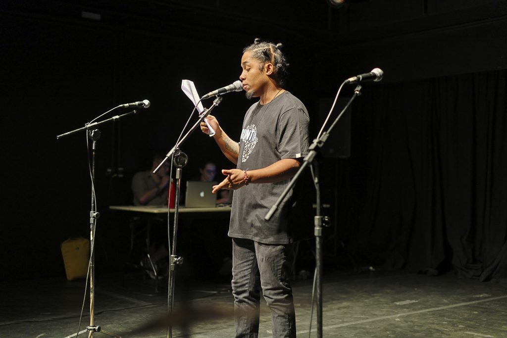 Segundo dia do Cena Única 2024, com os estudantes da Dramaturgia da SP Escola de Teatro, na Unidade Roosevelt. (14/6/2024). | Foto: Clara Silva.