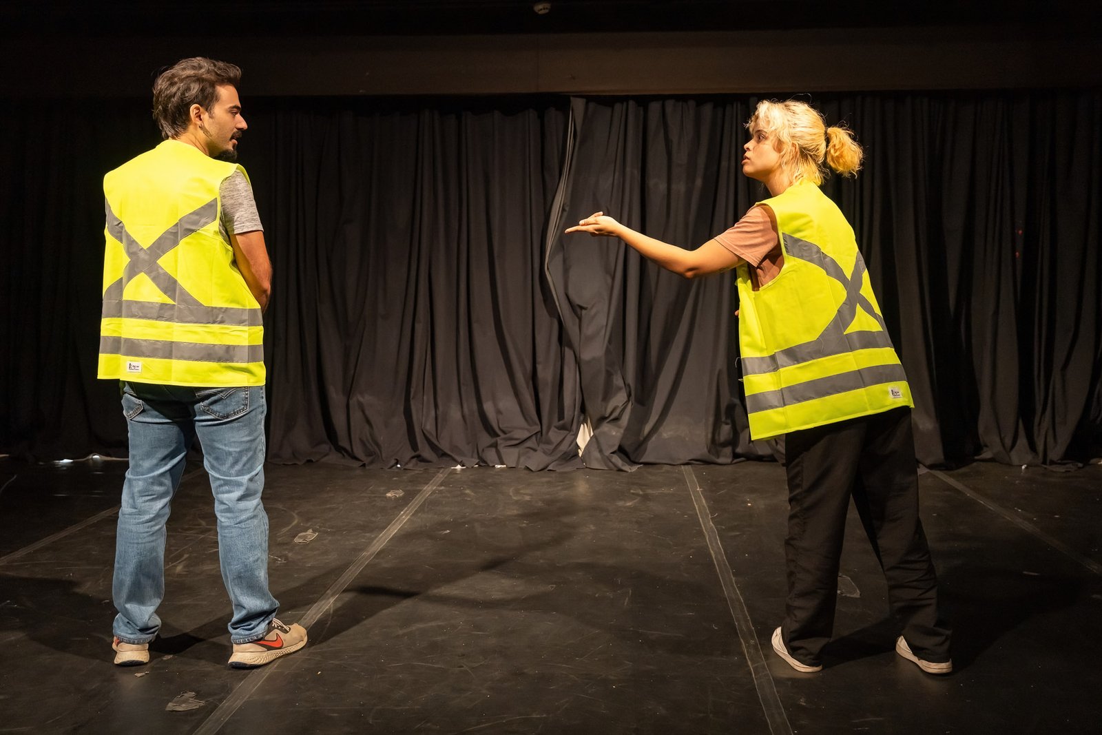Apresentação no primeiro dia da Mostra de Microcenas dos estudantes de Direção da SP Escola de Teatro. (31/08/2024). | Foto: André Stefano