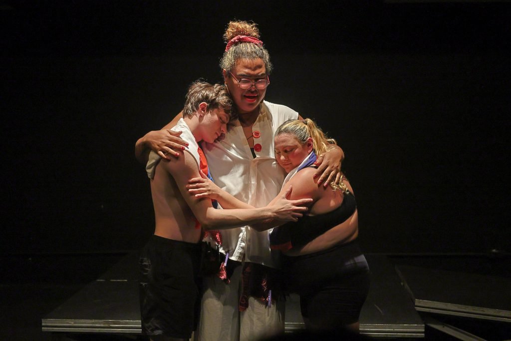 Experimento II do grupo N2 Amarelo, do segundo semestre de 2024, na SP Escola de Teatro. | Foto: Clara Silva/Adaap