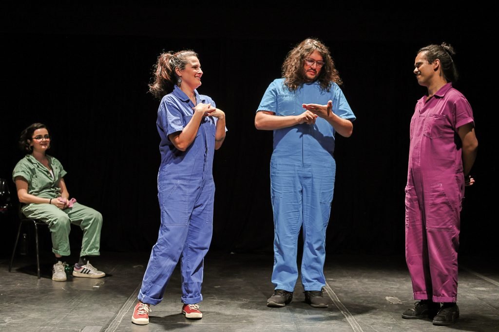 Espetáculo "Luz, Câmera e Improvisação", na sede Roosevelt da SP Escola de Teatro. (14/12/2024) | Foto: Clara Silva