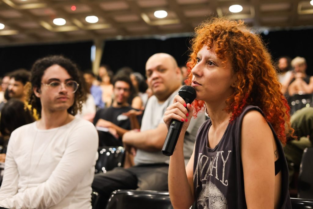 Aula Inaugural do 1° semestre de 2025 com Regina Muller, na unidade Brás da SP Escola de Teatro. (06/02/2025) | Foto: Clara Silva