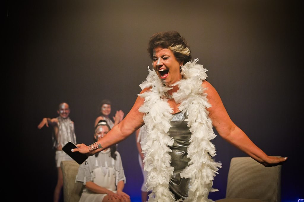 Espetáculo "Desculpa – Uma Inconveniência em 9 Partes", na sede Roosevelt da SP Escola de Teatro. (15/02/2025) | Foto: Clara Silva