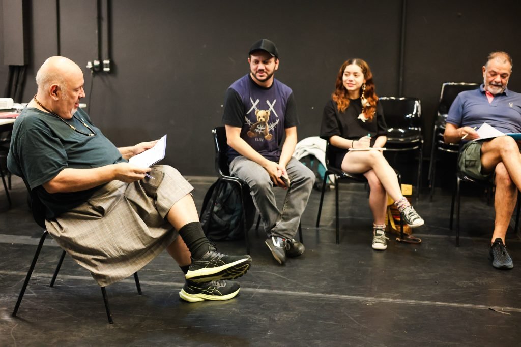 Curso “A composição do personagem a partir da palavra” com Gerson Steves, na sede Roosevelt da SP Escola de Teatro. (15/04/2025) | Foto: Clara Silva.