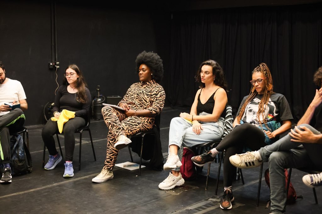 Curso “A composição do personagem a partir da palavra” com Gerson Steves, na sede Roosevelt da SP Escola de Teatro. (15/04/2025) | Foto: Clara Silva.