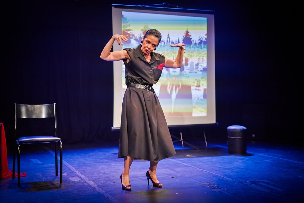 Espetáculo "Como Expressar uma Dor: Teoria e Prática", na sede Roosevelt da SP Escola de Teatro. (05/03/2025) | Foto: Clara Silva