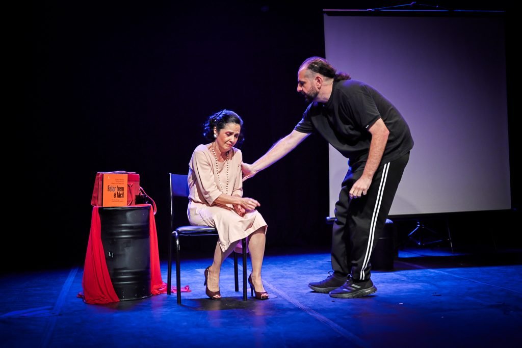 Espetáculo "Como Expressar uma Dor: Teoria e Prática", na sede Roosevelt da SP Escola de Teatro. (05/03/2025) | Foto: Clara Silva