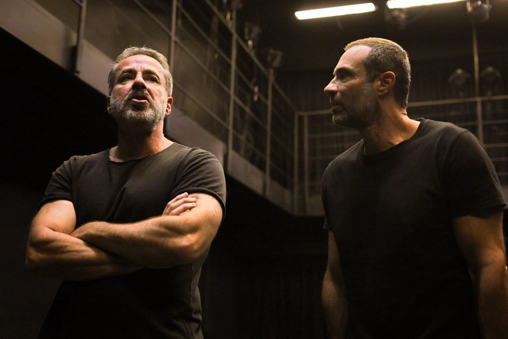 Ensaio aberto Entre Irmãos, com Fernando Pavão e Otávio Martins, na sede Roosevelt da SP Escola de Teatro. (12/04/2025) | Foto: Clara Silva