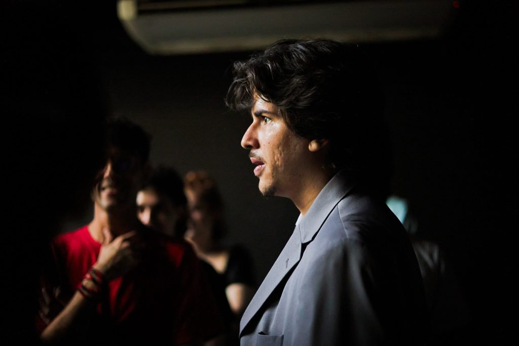 Mostra de Microcenas dos estudantes do módulo azul do curso regular de Direção da SP Escola de Teatro. (29/03/2025). | Foto: Clara Silva