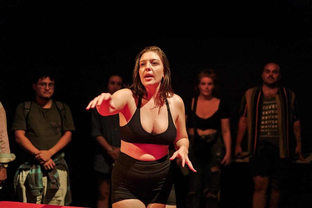 Mostra de Microcenas dos estudantes do módulo azul do curso regular de Direção da SP Escola de Teatro. (29/03/2025). | Foto: Clara Silva