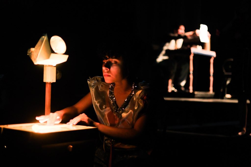 Experimento II do grupo N1 Verde, do primeiro semestre de 2025, na SP Escola de Teatro. | Foto: Clara Silva.