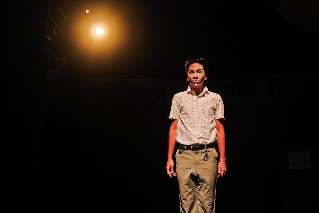 Experimento II do grupo N5 Verde, do primeiro semestre de 2025, na SP Escola de Teatro. | Foto: Clara Silva.