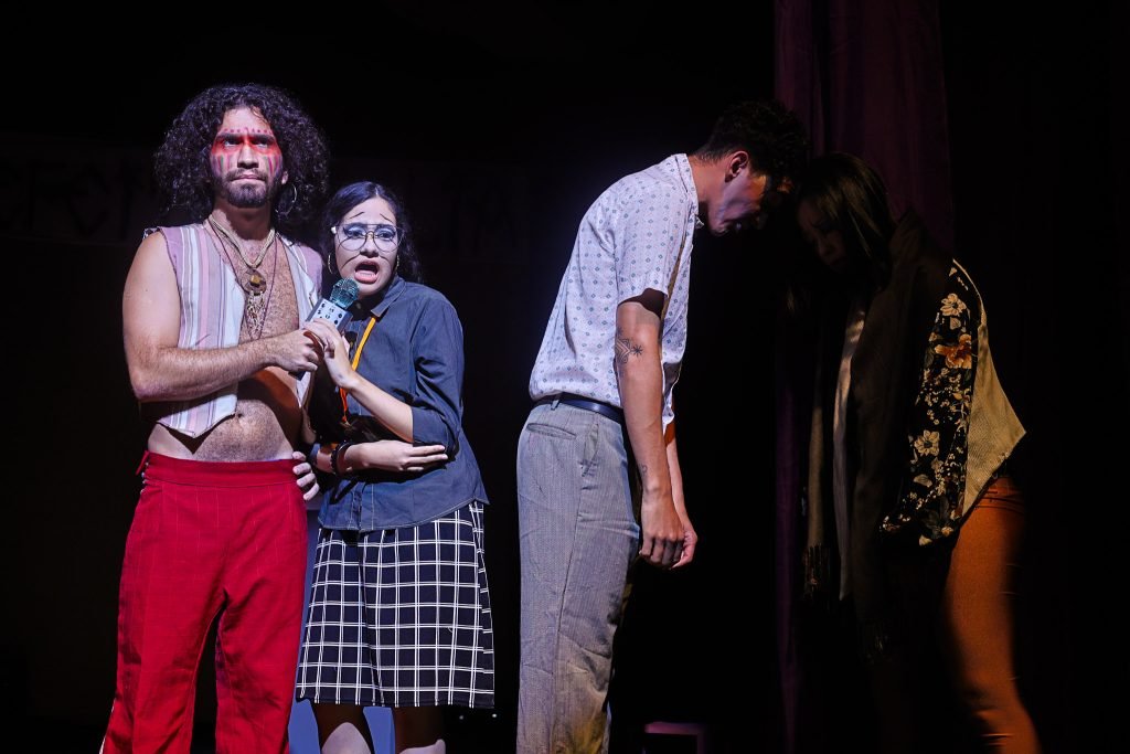 Experimento II do grupo N5 Verde, do primeiro semestre de 2025, na SP Escola de Teatro. | Foto: Clara Silva.