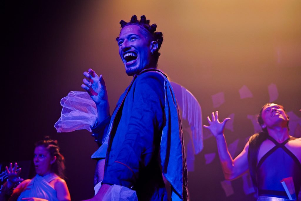 Experimento II do grupo N6 Verde, do primeiro semestre de 2025, na SP Escola de Teatro. | Foto: Clara Silva.