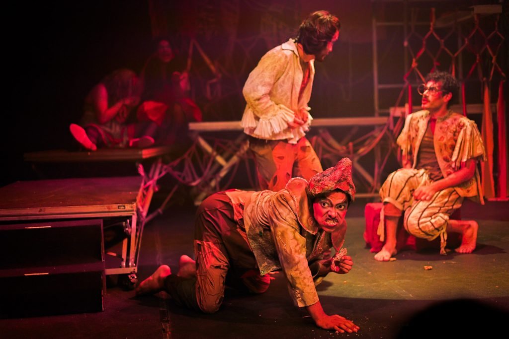 Experimento II do grupo N7 Verde, do primeiro semestre de 2025, na SP Escola de Teatro. | Foto: Clara Silva.