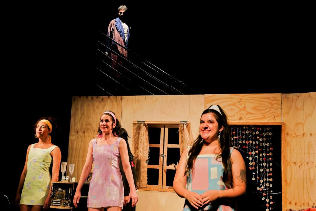 Experimento II do grupo N8 Verde, do primeiro semestre de 2025, na SP Escola de Teatro. | Foto: Clara Silva.