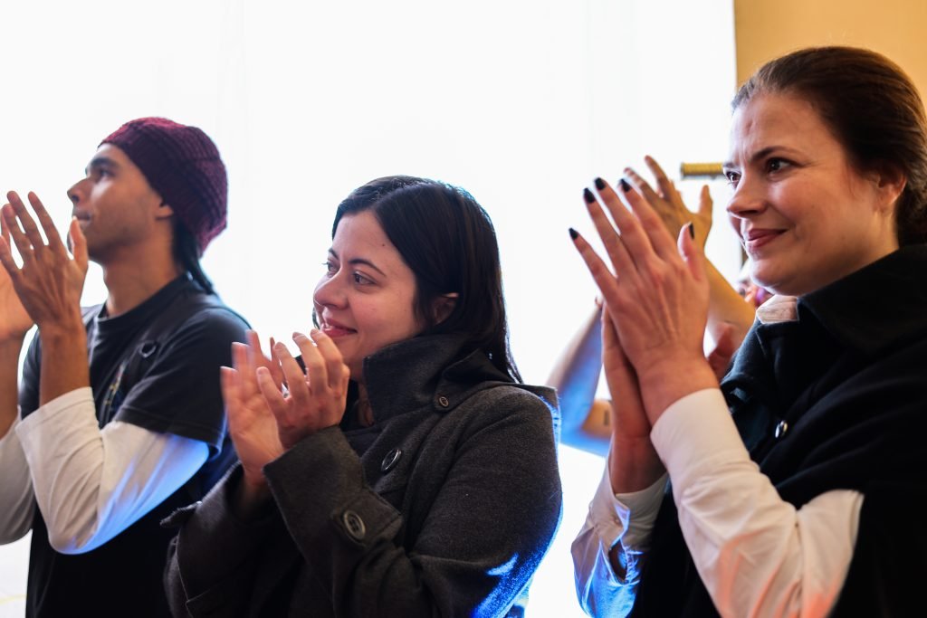 Visita da deputada federal Sâmia Bomfim, na sede Brás da SP Escola de Teatro. (13/06/2025) | Foto: Clara Silva.