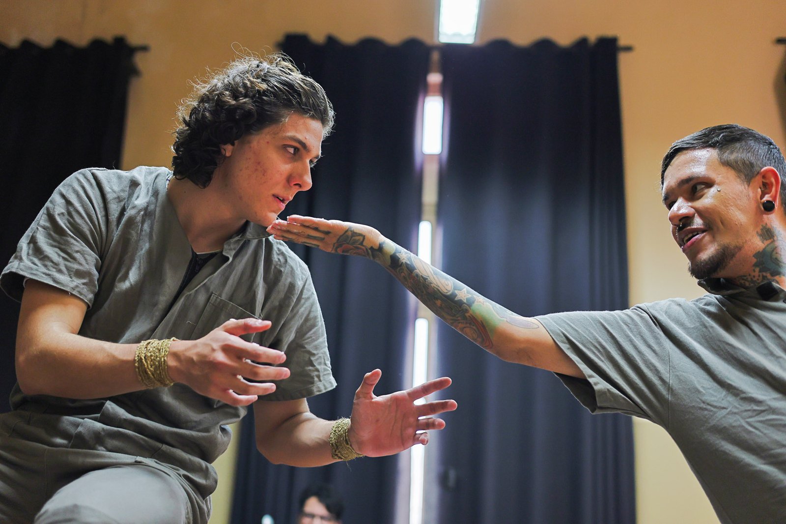 Atividade final do curso “Laboratório de Teatro Documentário” com Luiz Campos, na sede Brás da SP Escola de Teatro. (20/08/2025) | Foto: Clara Silva.