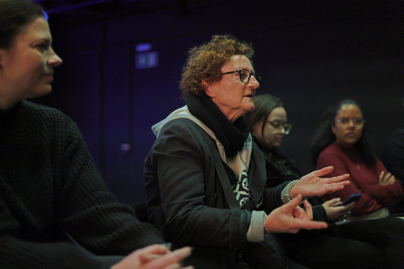 Recepção do Grupo Cerco, projeto do Ocupa Lab, na sede Roosevelt da SP Escola de Teatro. (11/08/2025). | Foto: Clara Silva.