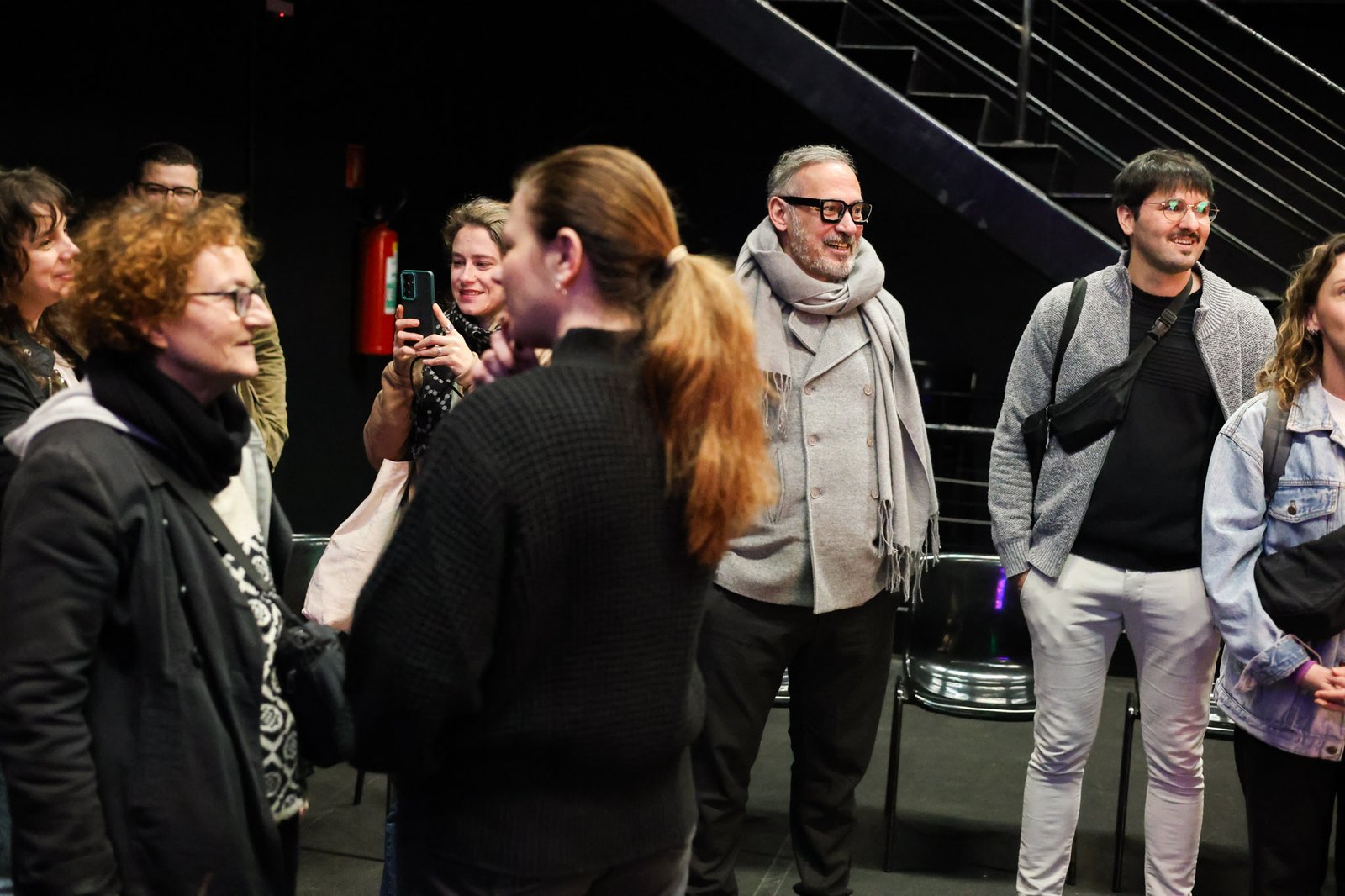 Recepção do Grupo Cerco, projeto do Ocupa Lab, na sede Roosevelt da SP Escola de Teatro. (11/08/2025). | Foto: Clara Silva.