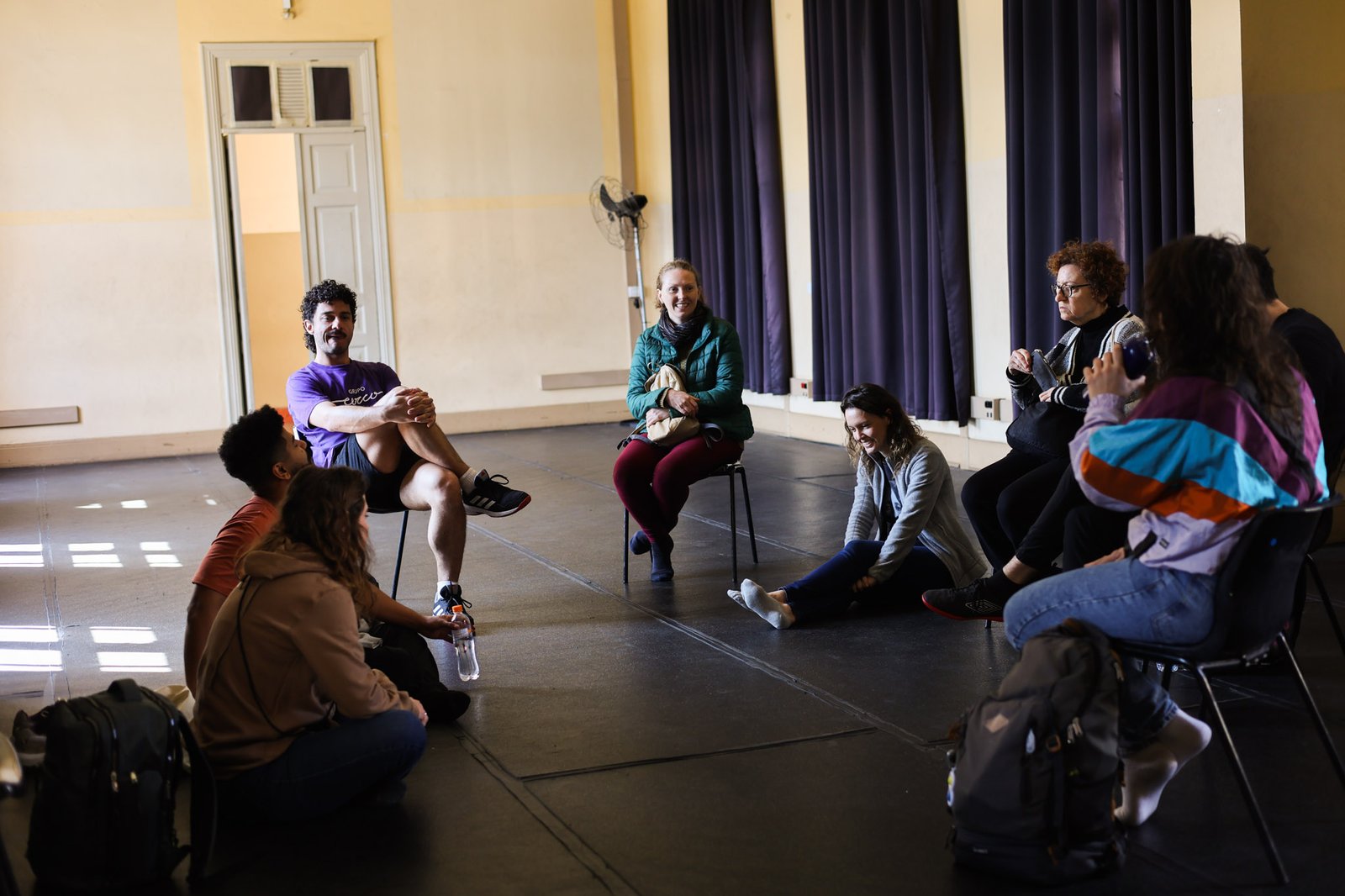 Grupo Cerco em Tour na Unidade Brás da SP Escola de Teatro. (14/08/2025). | Foto: Clara Silva.