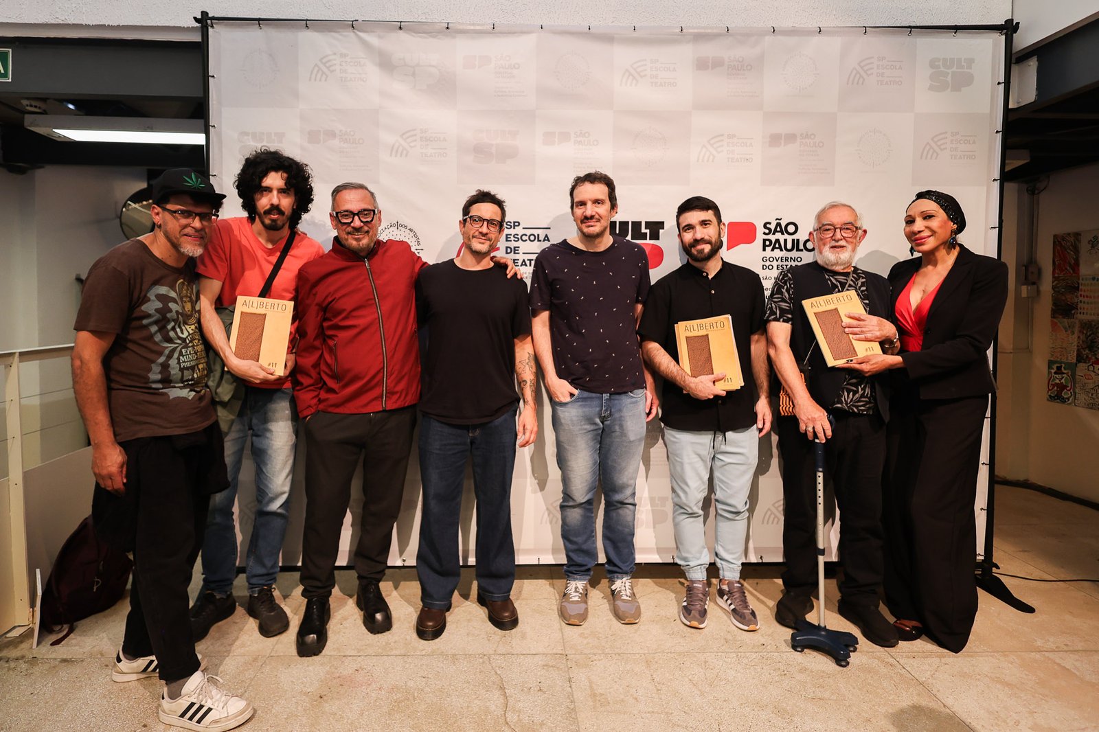 Lançamento da Revista A[L]BERTO #11 na sede Roosevelt da SP Escola de Teatro. (03/09/2025). | Foto: Clara Silva