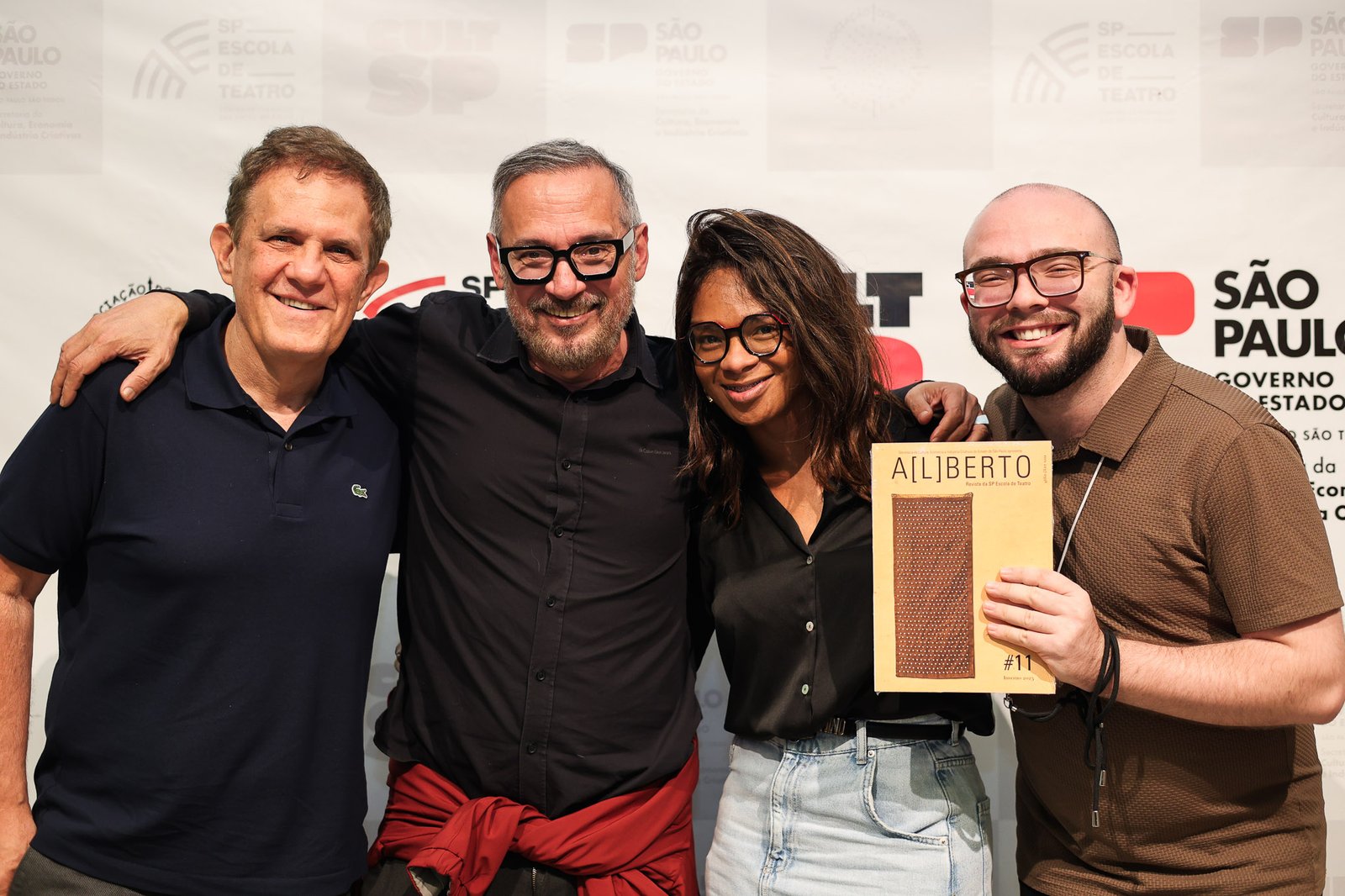 Lançamento da Revista A[L]BERTO #11 na sede Roosevelt da SP Escola de Teatro. (03/09/2025). | Foto: Clara Silva