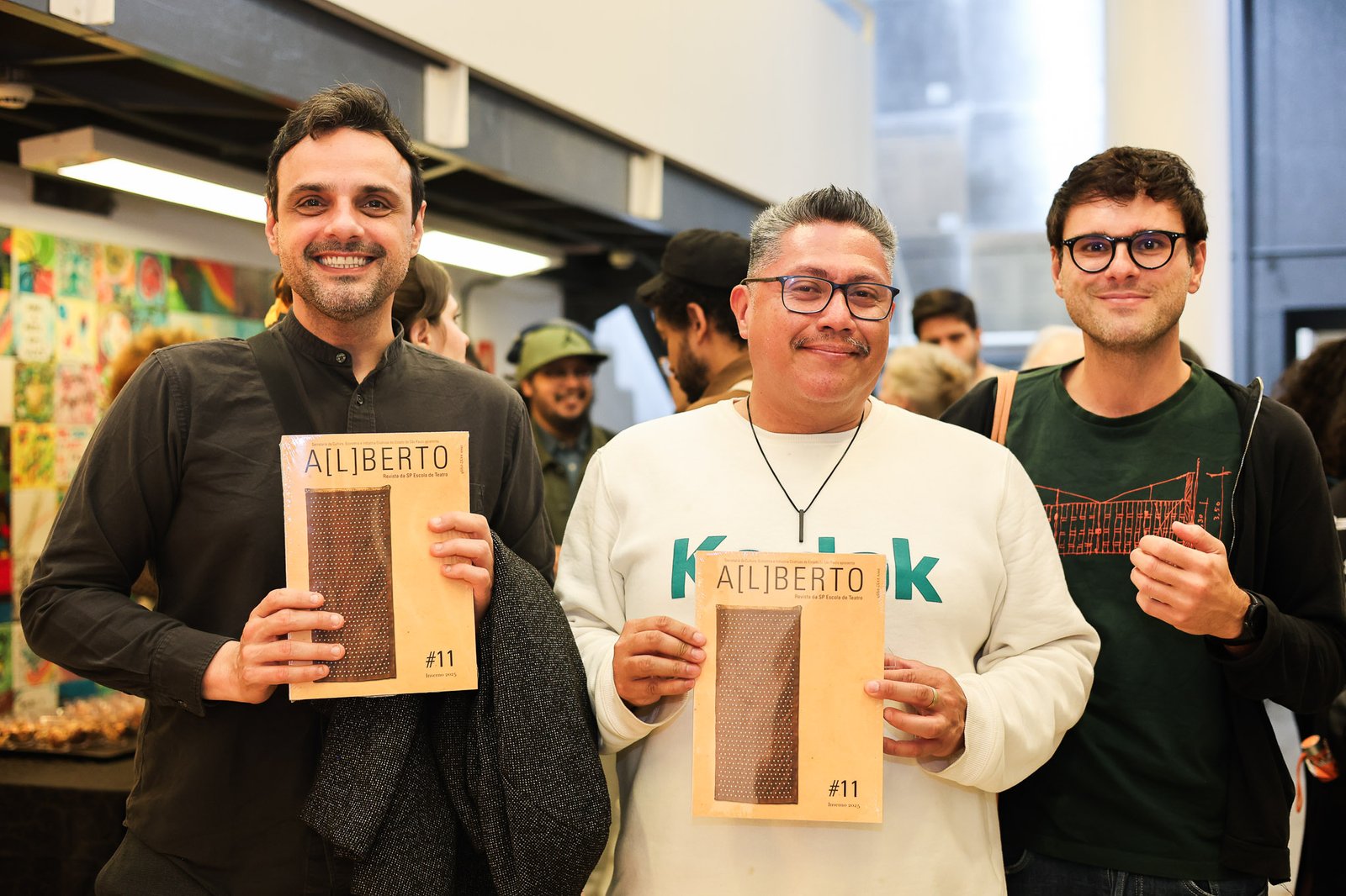 Lançamento da Revista A[L]BERTO #11 na sede Roosevelt da SP Escola de Teatro. (03/09/2025). | Foto: Clara Silva