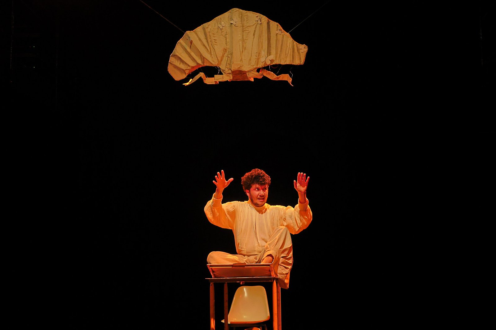 Espetáculo "Entre Borboletas" com direção de Dan Rosseto e atuação de Franz Magnum, na unidade Roosevelt. (05/09/2025) | Foto: Clara Silva