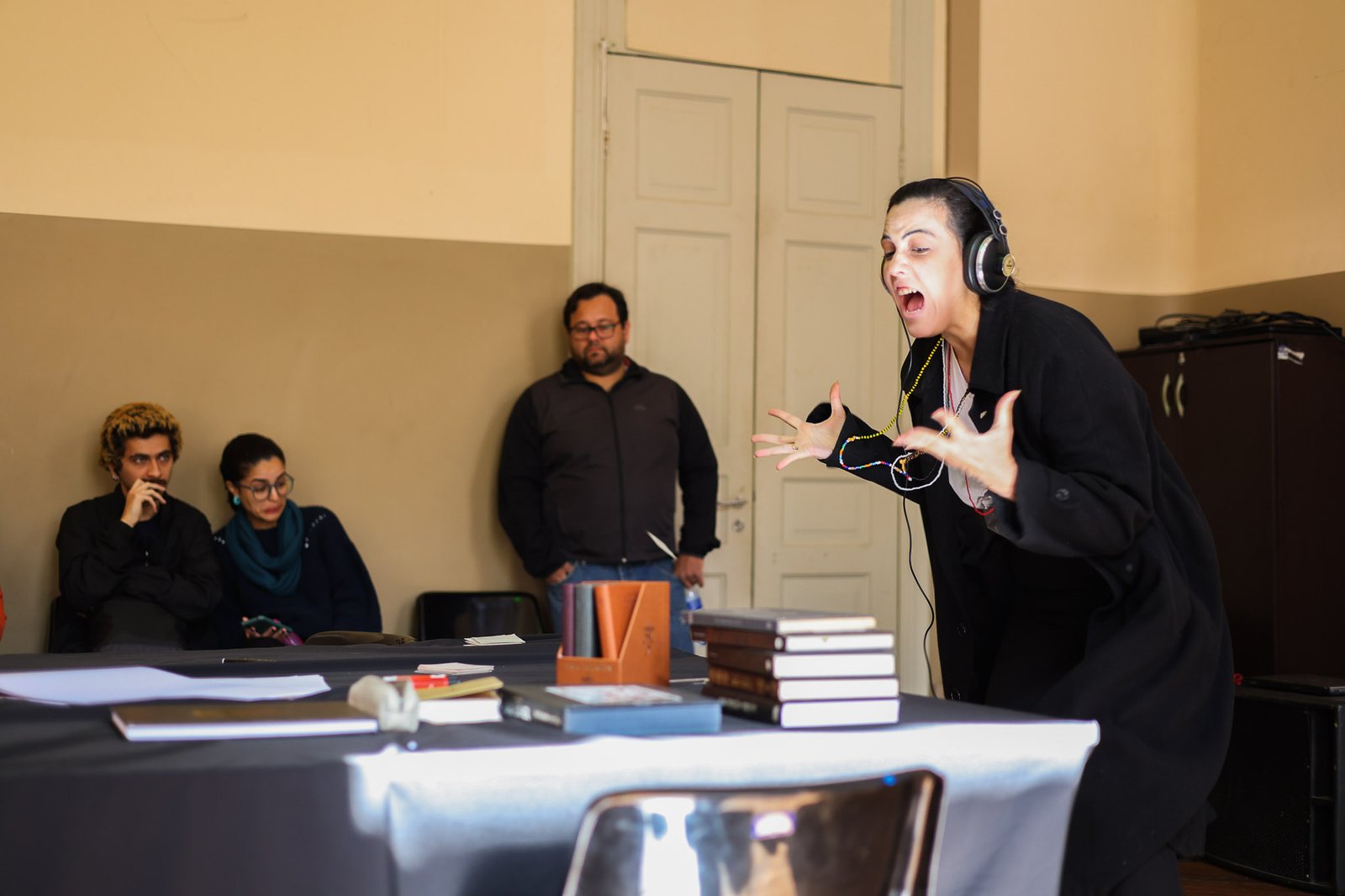 Mostra de Microcenas dos estudantes do módulo vermelho do curso regular de Direção da SP Escola de Teatro. (27/09/2025). | Foto: Clara Silva