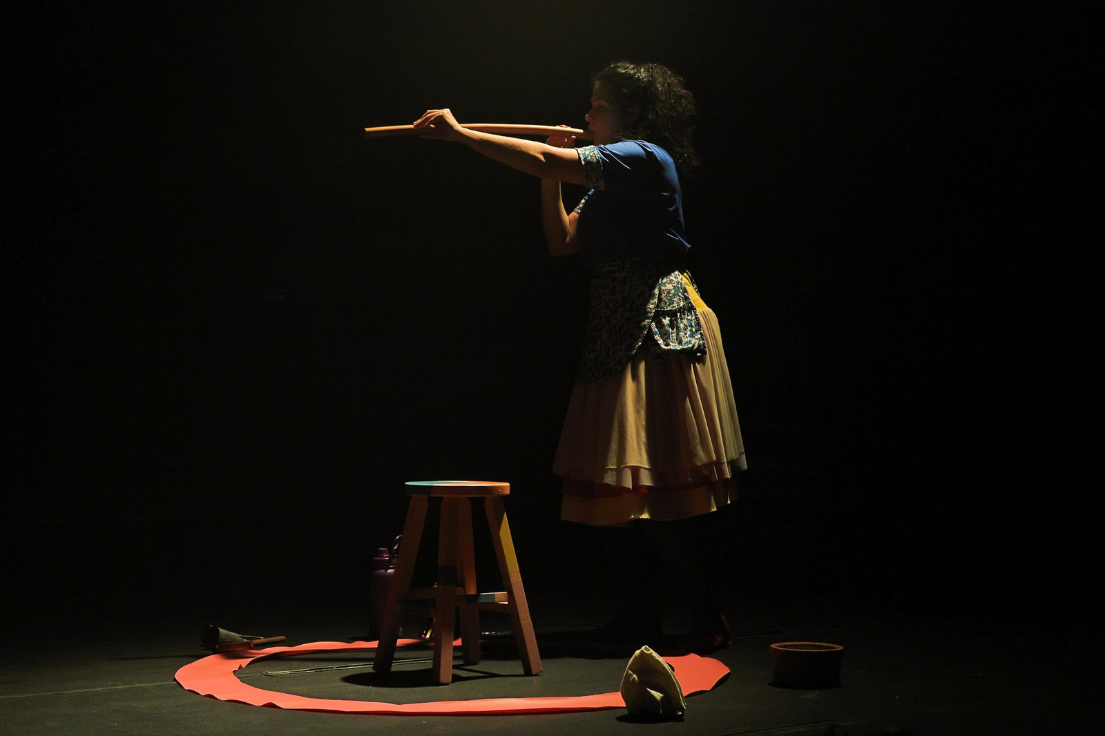 Espetáculo "Mazé! De Onde Vem? Quem É?" da AIVU Teatro, na unidade Roosevelt. (30/08/2025) | Foto: Clara Silva