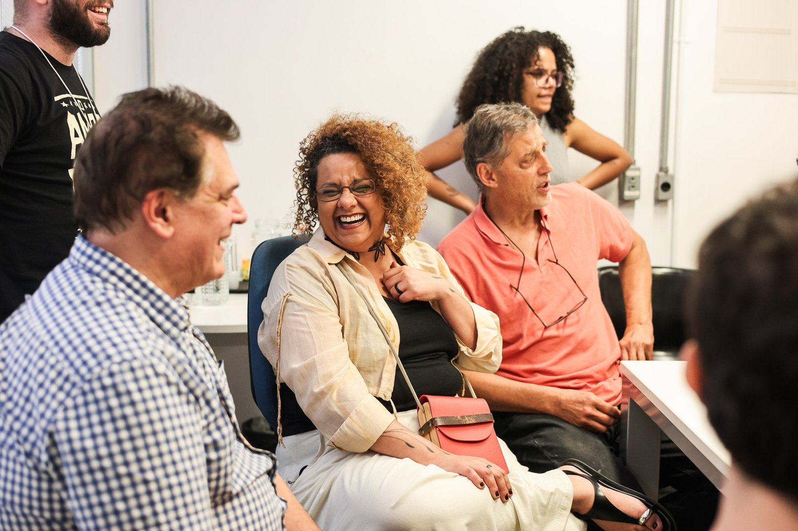Recepção Cia Espaço em Branco, projeto do Ocupa Lab, na sede Roosevelt da SP Escola de Teatro. (06/10/2025). | Foto: Clara Silva.