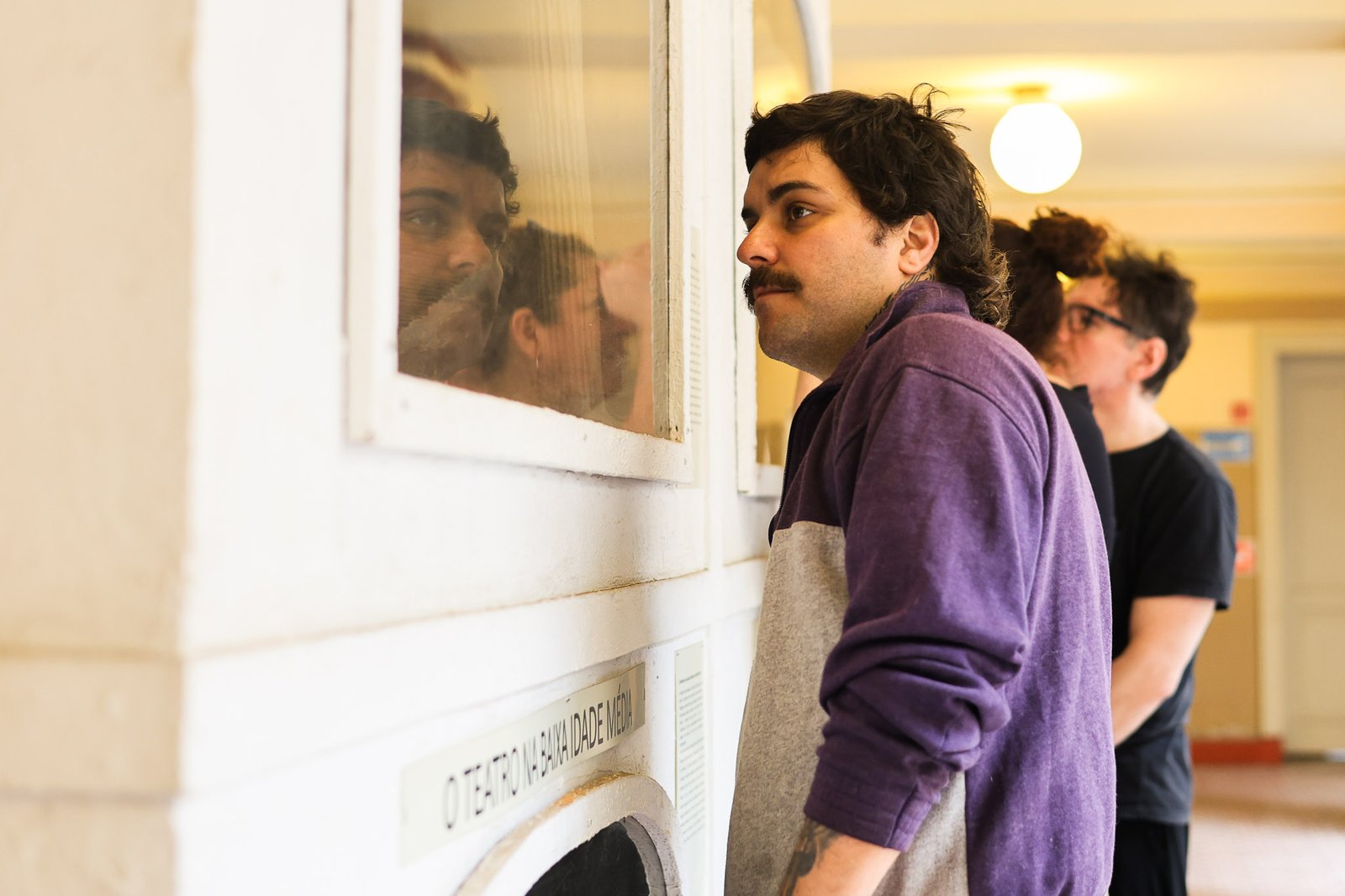 Cia Espaço em Branco em visita na sede Brás da SP Escola de Teatro, projeto do Ocupa Lab. (07/10/2025). | Foto: Clara Silva.